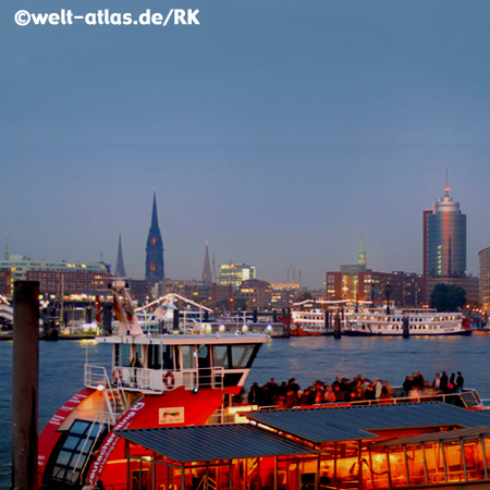 View on the harbour of Hamburg