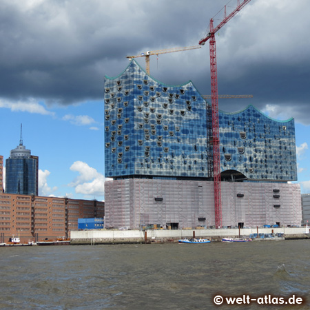 Elbphilharmonie Hamburg, concert hall under construction, HafenCity