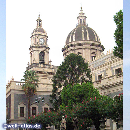 Tower and cupola of the Cathedral of Catania, St. Agatha, Piazza Duomo