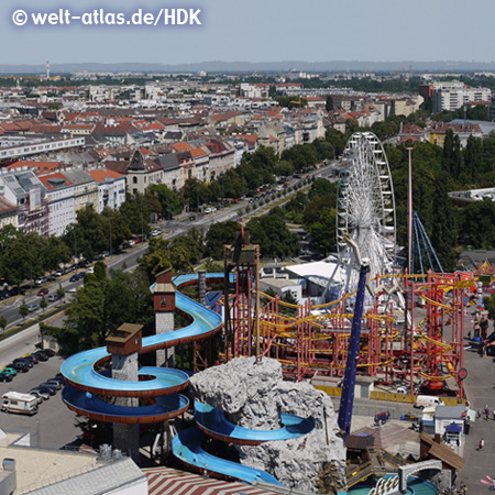View from the Riesenrad into the Wiener Prater