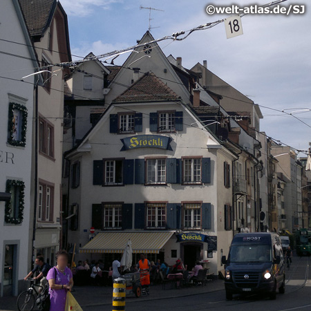 Basel, Barfüsserplatz im Zentrum der Stadt