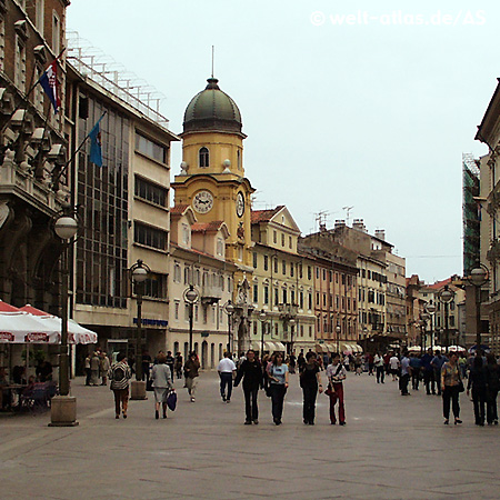 Rijeka, Korso und Stadtturm 