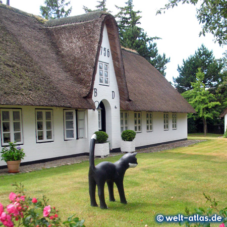 Typical Frisian house of Keitum, the roof is straw-thatched