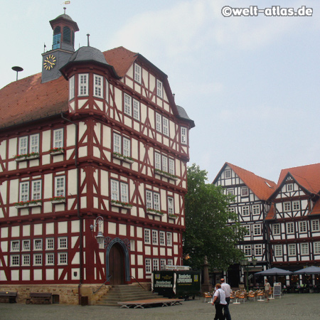 Melsungen, Medieval German Village,Town Hall, Hesse, Germany