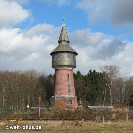 Ehemaliger Wasserturm Pinneberg, erbaut 1912 - Kulturdenkmal - heute in Prinatbesitz
