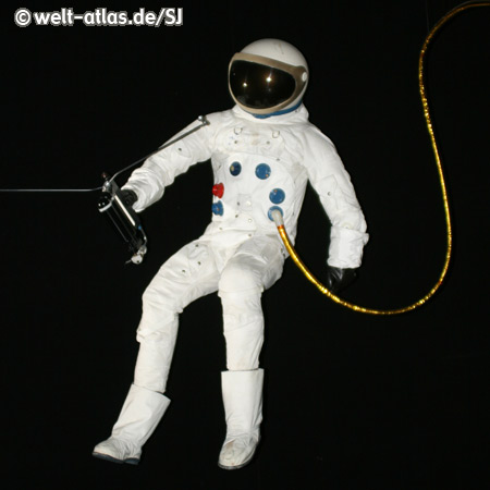 German Museum, Astronaut free floating in Space, Reproduction: Space walk of Edward White, 1965