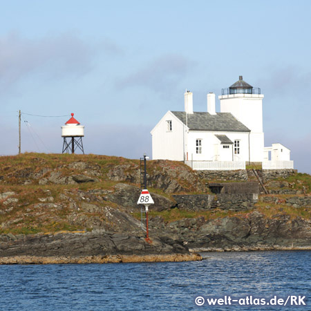 Leuchtfeuer am  nördlichen Haugesund, West Norwegen