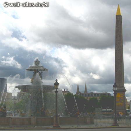 Fountain and the Obelisk of Luxor, Place de la Concorde, Paris