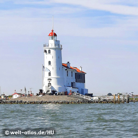 Lighthouse Paard van Marken on Marken Penninsula, Marker Sea, Netherlands