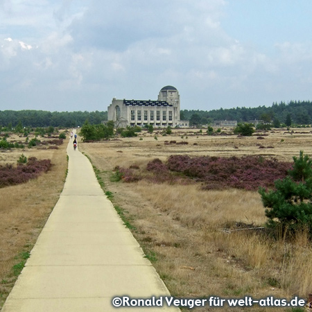 Veluwe landscape and former broadcasting station of Radio Kootwijk