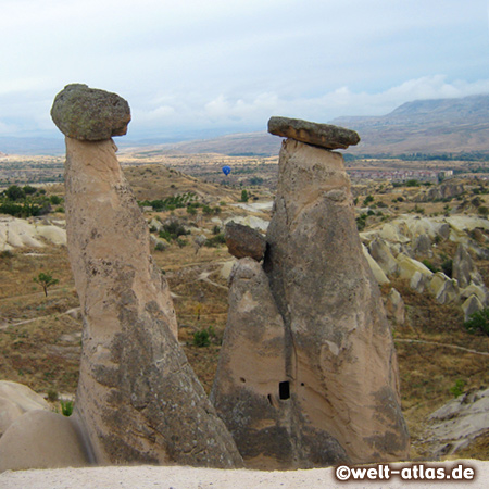 Fairy chimneys in Cappadocia near Urgup