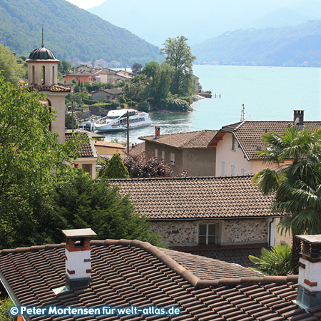 Lake Lugano between Brusino and Finate