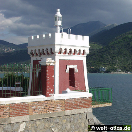 Lighthouse at Punta del Fortino, Sapri,CampaniaPosition: 40°04'N  15°37'E