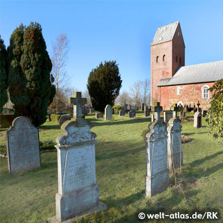 St Laurentii, churchyard, island of Föhr, Schleswig- Holstein
