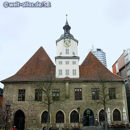 The old City Hall on Market Square in Jena, behind the Jentower, also called "Keksrolle"