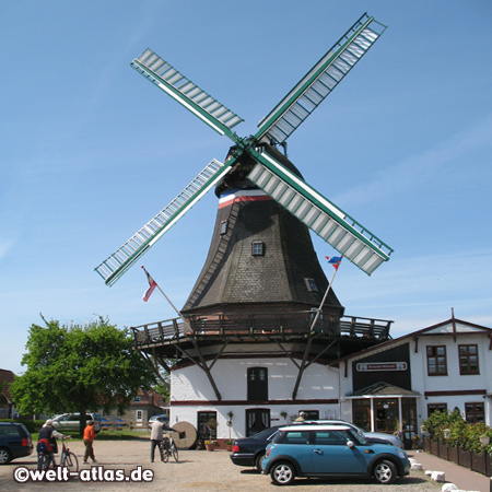 Windmill "Engel-Mühle", Nordstrand, peninsula of North Frisia, welt-atlas ON TOUR 