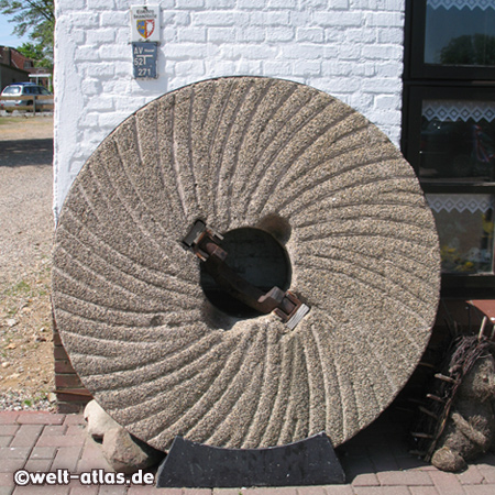 Millstone of  "Engel-Mühle", Nordstrand, peninsula of North Frisia 