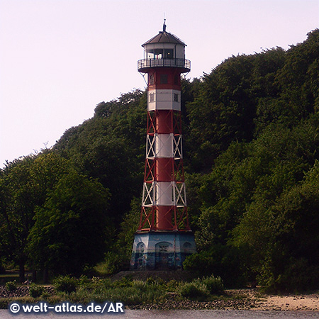 Lighthouse Wittenbergen, Falkensteiner Ufer, Elbe, Hamburg