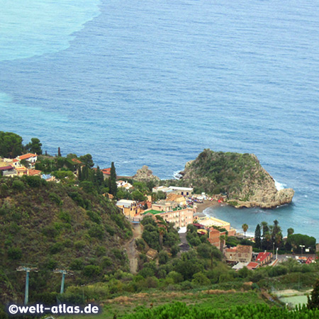 Baia di Mazzarò, beach of Taormina