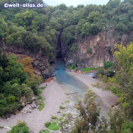 The Alcantara river park, Sicily