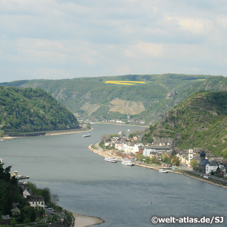 Rhine River at St Goarshausen