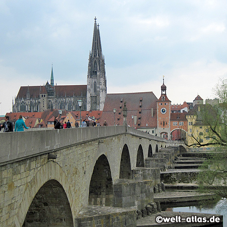 Stone Bridge and Regensburg Cathedral, UNESCO World Heritage Site