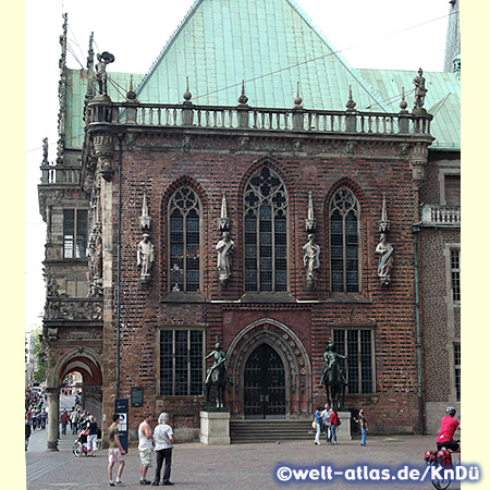 East portal of Bremen town hall, Germany 