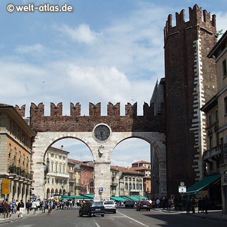 Portoni della Bra with Torre Pentagona, Verona