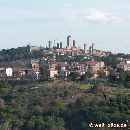 Die Geschlechtertürme von San Gimignano, Weltkulturerbe der UNESCO in der Toskana