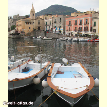 Harbour Marina Corta at Lipari Island, UNESCO World Heritage Site