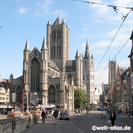 St.-Nikolaus-Kirche und Belfried, Gent – der Belfried oder Glockenturm gehört zum UNESCO-Welterbe
