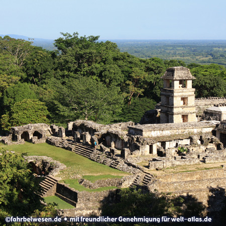 Palast in den Mayaruinen von Palenque – UNESCO-Weltkulturerbe – Foto:©fahrbelwesen.de