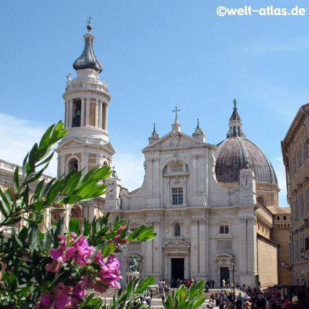 Loreto, belltower of the Basilica, Marian shrine, Le Marche, Italy