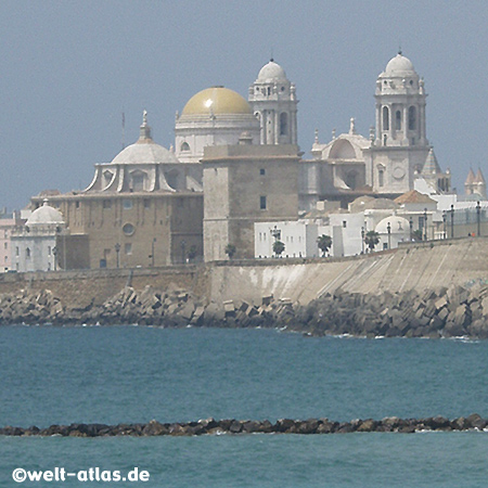 View of Cádiz, Cathedral, Atlantic Ocean