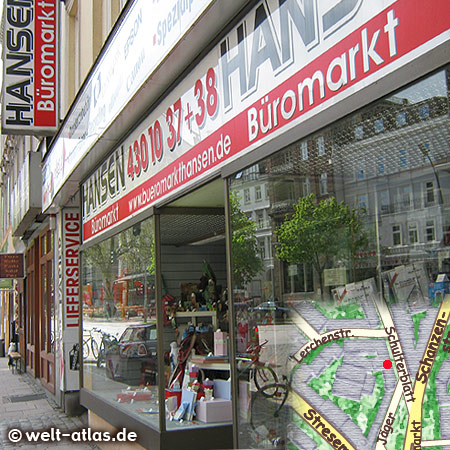 Hansen's office market is an institution for decades on Schulterblatt
