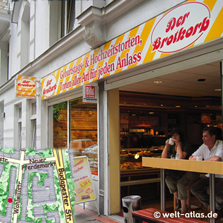 The Bread Basket baker and pastry in the Wohlwillstraße also provides birthday & wedding cakes