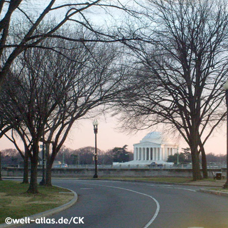 The Thomas Jefferson Memorial,third president of the United States