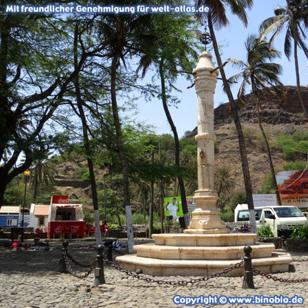 Historic Centre of Ribeira Grande, former capital of Santiago –the Pillory (Pelourinho) from 1512 recalls the history of the slave market, Cidade Velha