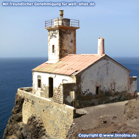 Old lighthouse Farol Dona Ana Maria on Sao Vicente island, Cape Verde