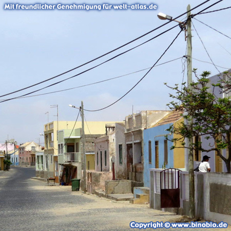 Street in Rabil, the sleepy, former capital of the island of Boa Vista, Cape Verde