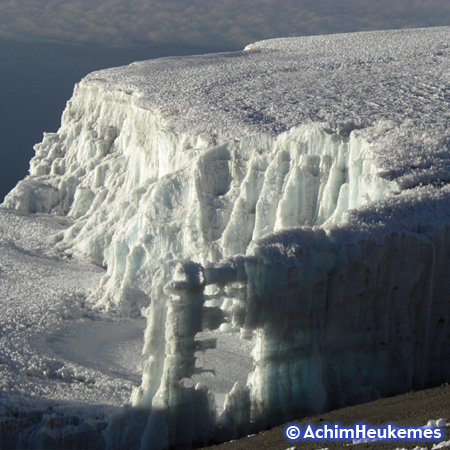 Rebmann Glacier, Mount Kilimanjaro, Tanzania,  - picture taken by Achim Heukemes, a German Ultra Runner