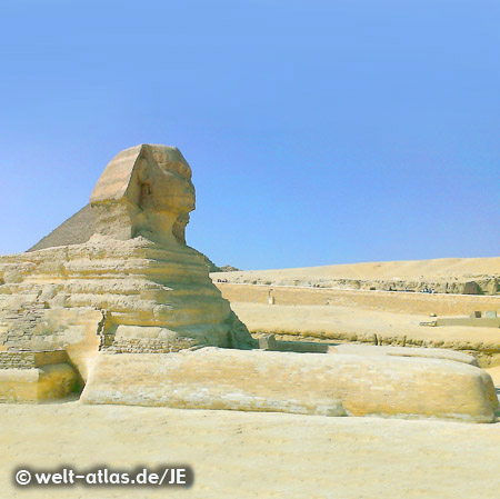 The Sphinx from Giza, statue near Kairo4th dynasty