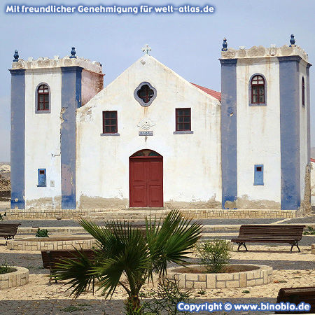 The São Roque Church in Rabil, oldest church in Boa Vista, Cape Verde