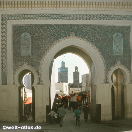 Tor zur Medina von Fes, Bab Boujeloud, auch "Blaues Tor"