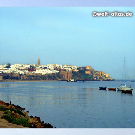 Blick auf Rabat von Sale aus