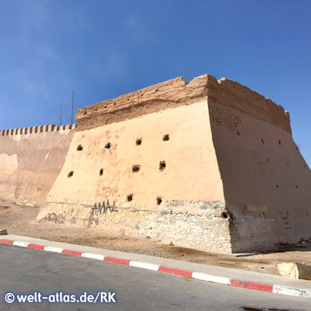 Bastion of Agadir Kabah ruin,remainings of earthquake in  1960