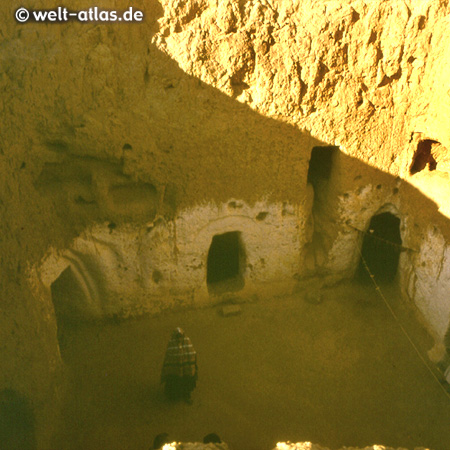 troglodyte underground building in the village of Matmata