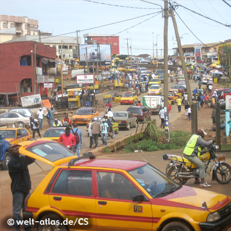Strasse in Bamenda, Kamerun, West Afrika