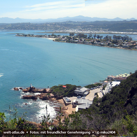 Lagune von Knysna, schöner Ort an der Garden Route, Spezialität sind Austern, die in der Lagune 