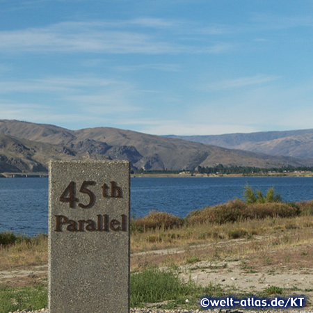 auf dem 45zigsten Breitengrad in Neuseeland beim Dunstansee